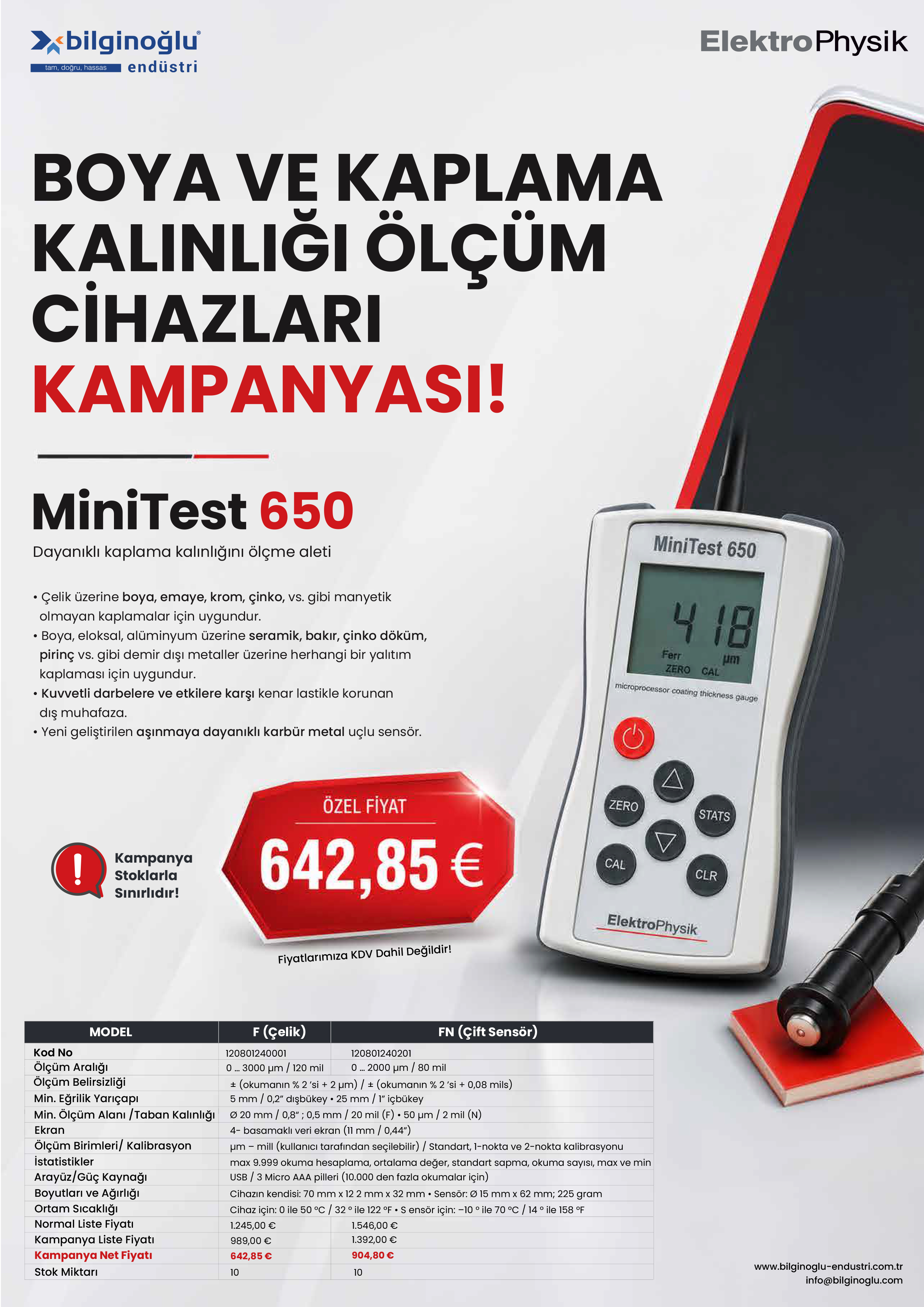 BOYA VE KAPLAMA KALINLIĞI ÖLÇÜM CİHAZLARI