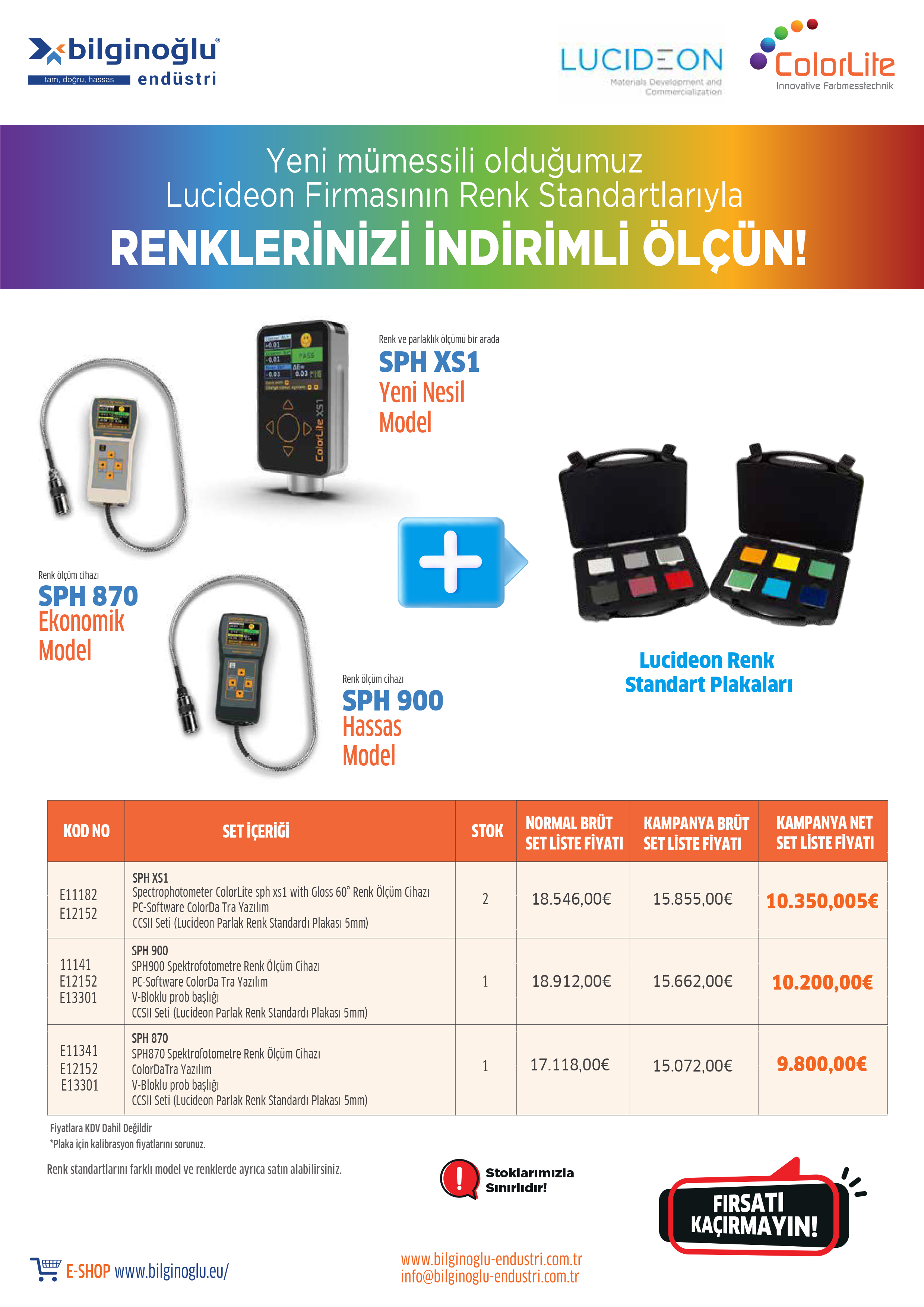 RENK STANDART PLAKALARI ile RENKLERİ İNDİRİMLE ÖLÇÜN!