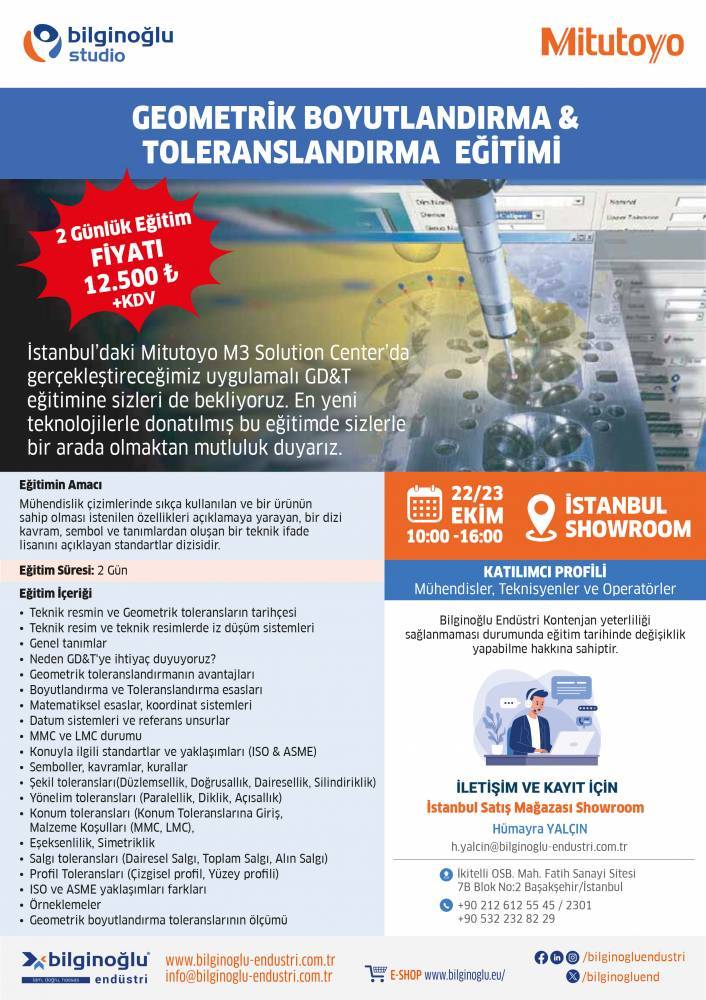 Geometrik Boyutlandırma & Tolerenslama Eğitimi!