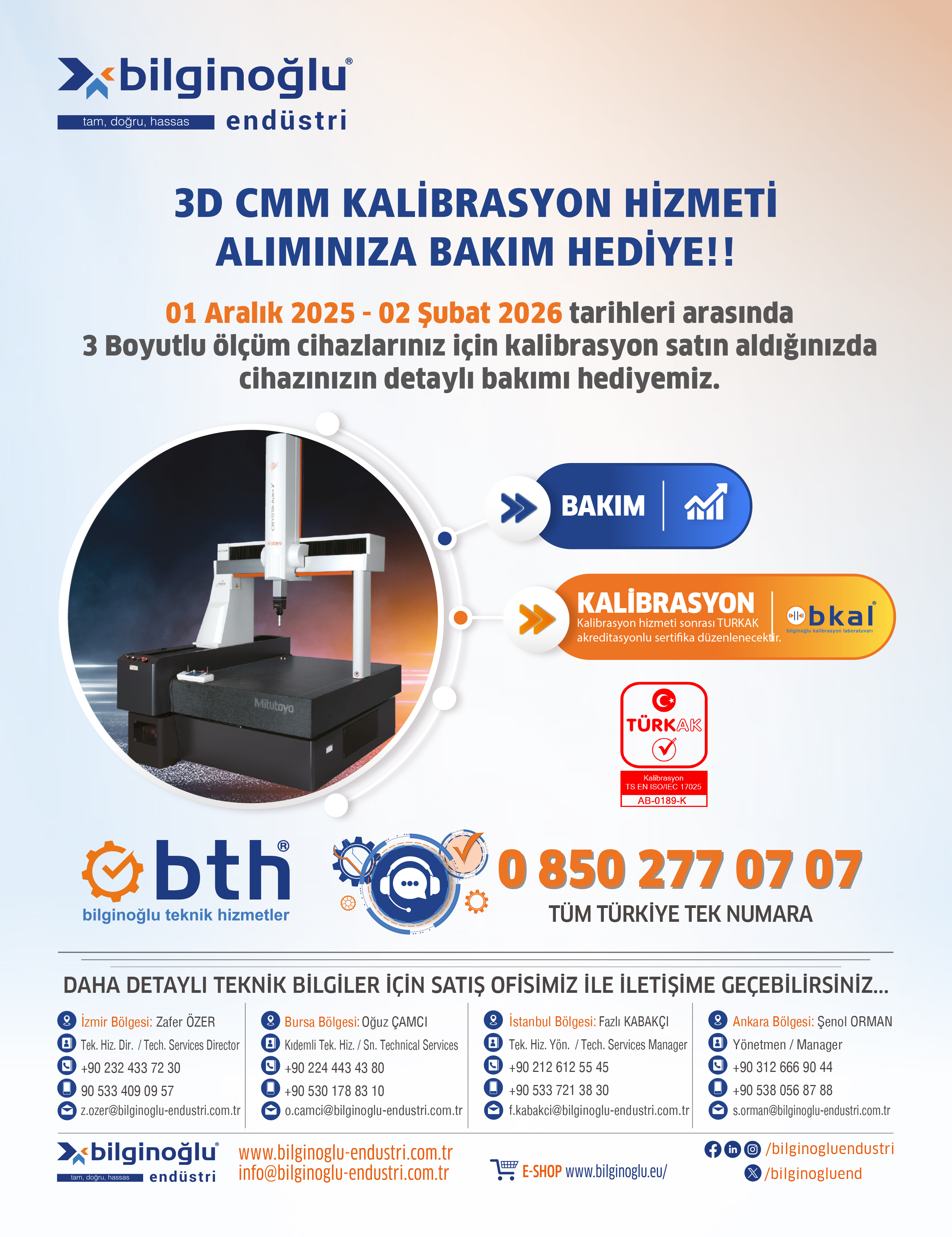 3D CMM CALIBRATION SERVICE CARE FREE WITH YOUR PURCHASE