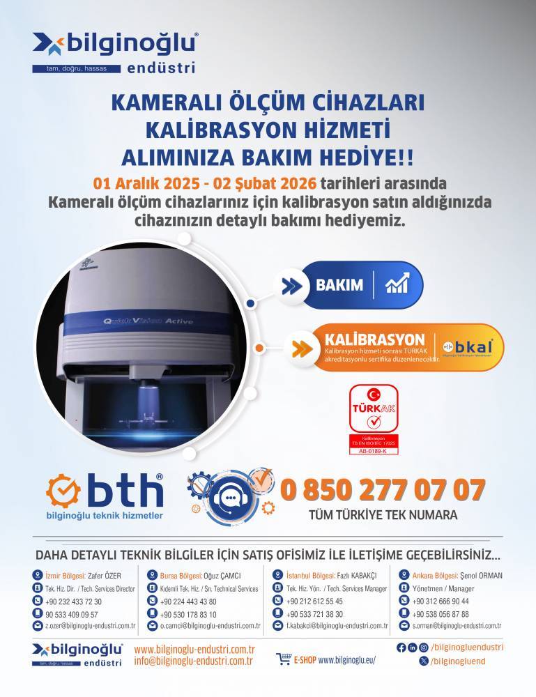 KAMERALI ÖLÇÜM CİHAZLARI KALİBRASYON HİZMETİ ALIMINIZA BAKIM HEDİYE